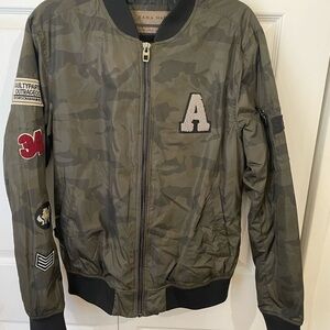 Zara Camouflage Bomber Jacket